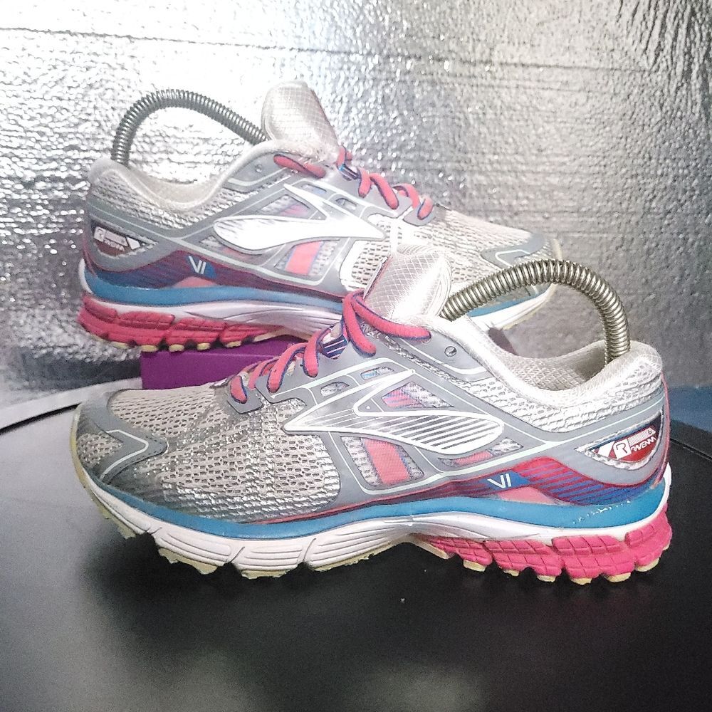Brooks Women's Brooks Ravenna 6 Raspberry Paradise Gray Running Shoes 7.5 B - Picture 3 of 13